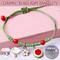 Ceramic Beaded Braided Rope Bracelet for Women with High Heel Charm - view 2