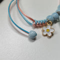 Ceramic Beaded Braided Rope Bracelet for Women with Water Drop Charm - view 4