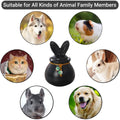 Ceramic Bunny Ear Pet Urn for Small Animal Ashes Memorial Keepsake - Black - view 5