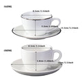 Ceramic Coffee Cup and Saucer Set, Pack of 6 for Hotels and Cafes - White, 180 ml - view 4
