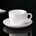 Ceramic Coffee Cup and Saucer Set, Pack of 6 for Hotels and Cafes - White, 180 ml - view 5