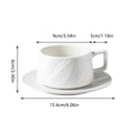 Ceramic Coffee Cup and Saucer Set for Tea and Coffee - Black - view 4