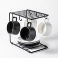 Ceramic Coffee Cup and Saucer Set for Tea and Coffee - Black - view 5