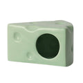 Ceramic Hamster Nest, Cheese Shape Sleeping House - Green