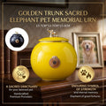 Ceramic Pet Memorial Urn Medium (15.3 cm Tall) - Yellow - view 2