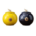 Ceramic Pet Memorial Urn Medium (15.3 cm Tall) - Yellow - view 3
