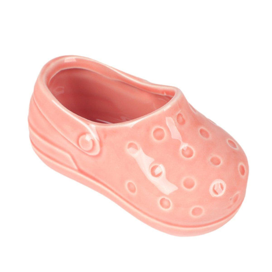 Ceramic Shoe-Shaped Food Bowl for Hamsters and Small Pets - Coral Pink