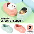 Ceramic Shoe-Shaped Food Bowl for Hamsters and Small Pets - Coral Pink - view 2