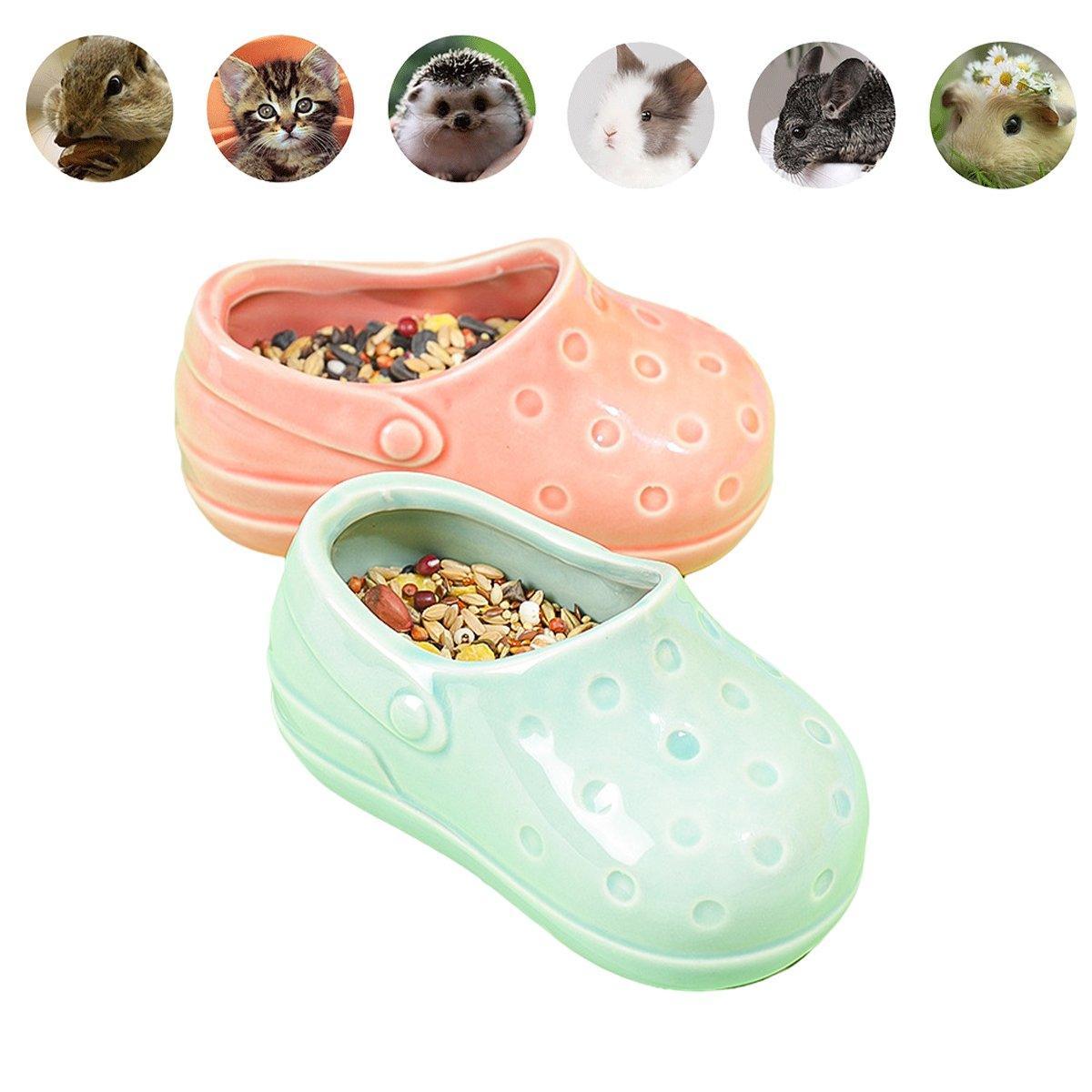 Ceramic Shoe-Shaped Food Bowl for Hamsters and Small Pets - Mint Green - view 5