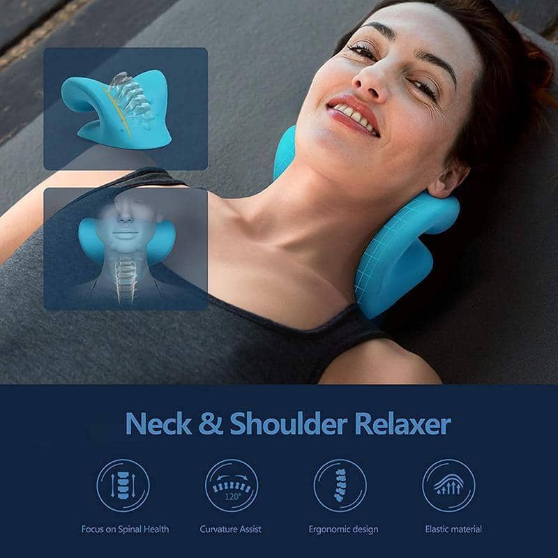 Cervical Traction Neck Support Pillow - Black - view 5
