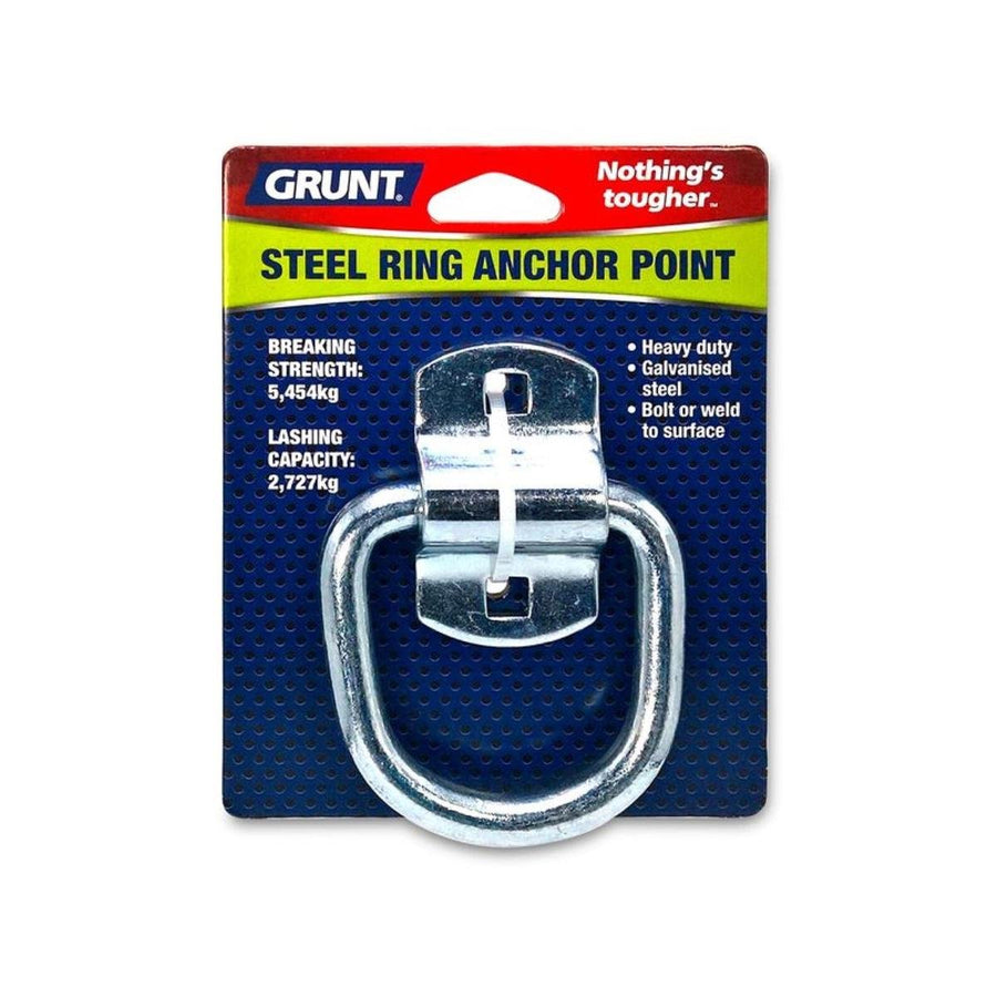 Grunt Heavy Duty Ring Anchor Point - 15mm Galvanised Steel - 2727kg Capacity - SuperSaverAU - view 1
