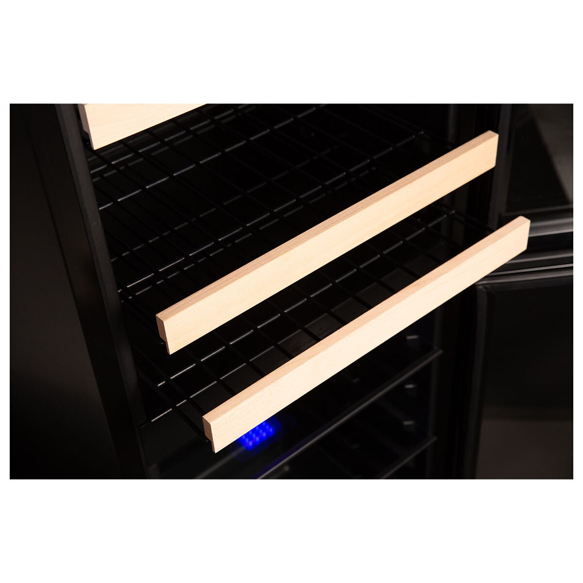 LeCavist Cuvee Rothschild 198 Bottle Dual Zone Wine Fridge - Black - Lock and Key - LCS140VN2Z2D