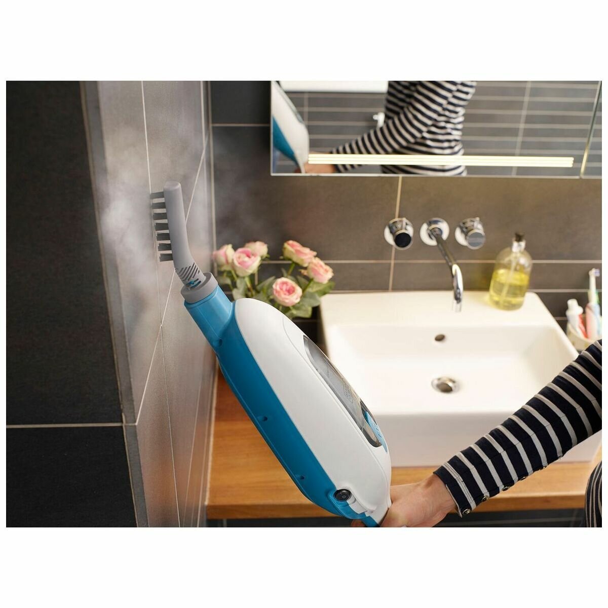 Black & Decker 1300W 10-in-1 Steam Mop - Ready in 30 Seconds - 180 Degree Swivel Steering - FSMH13E10-XE