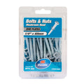 Zenith 1/4" x 60mm Zinc Plated Mushroom Head Bolts and Nuts - 25 Pack