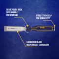 Irwin Marples Folding Pocket Chisel 25mm - Durable Steel - Ergonomic Handle - SuperSaverAU - view 5