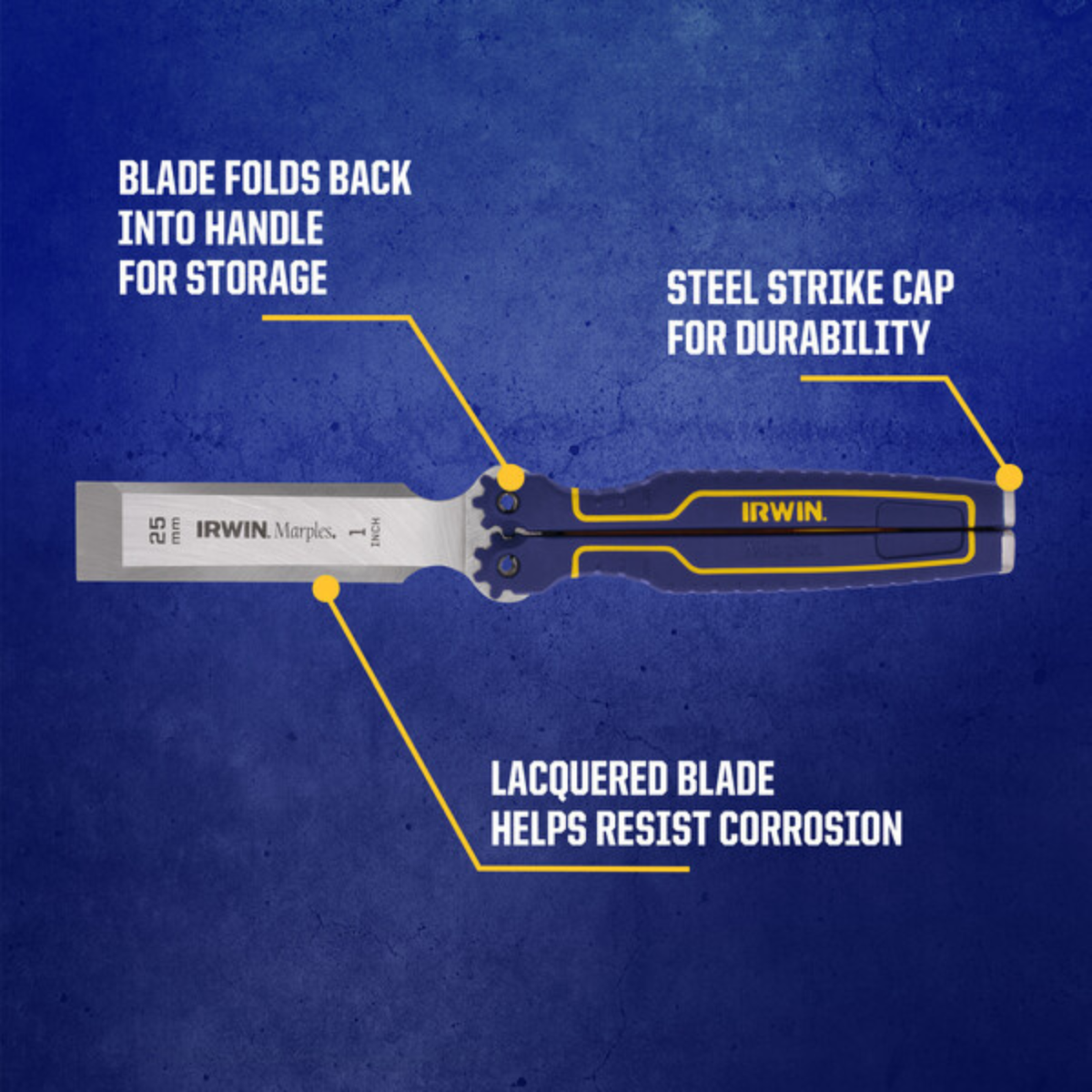 Irwin Marples Folding Pocket Chisel 25mm - Durable Steel - Ergonomic Handle - SuperSaverAU - view 5