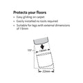 Surface Gard 25mm Black Square Internal 5/16" Threaded Plastic End Closure - 4 Pack
