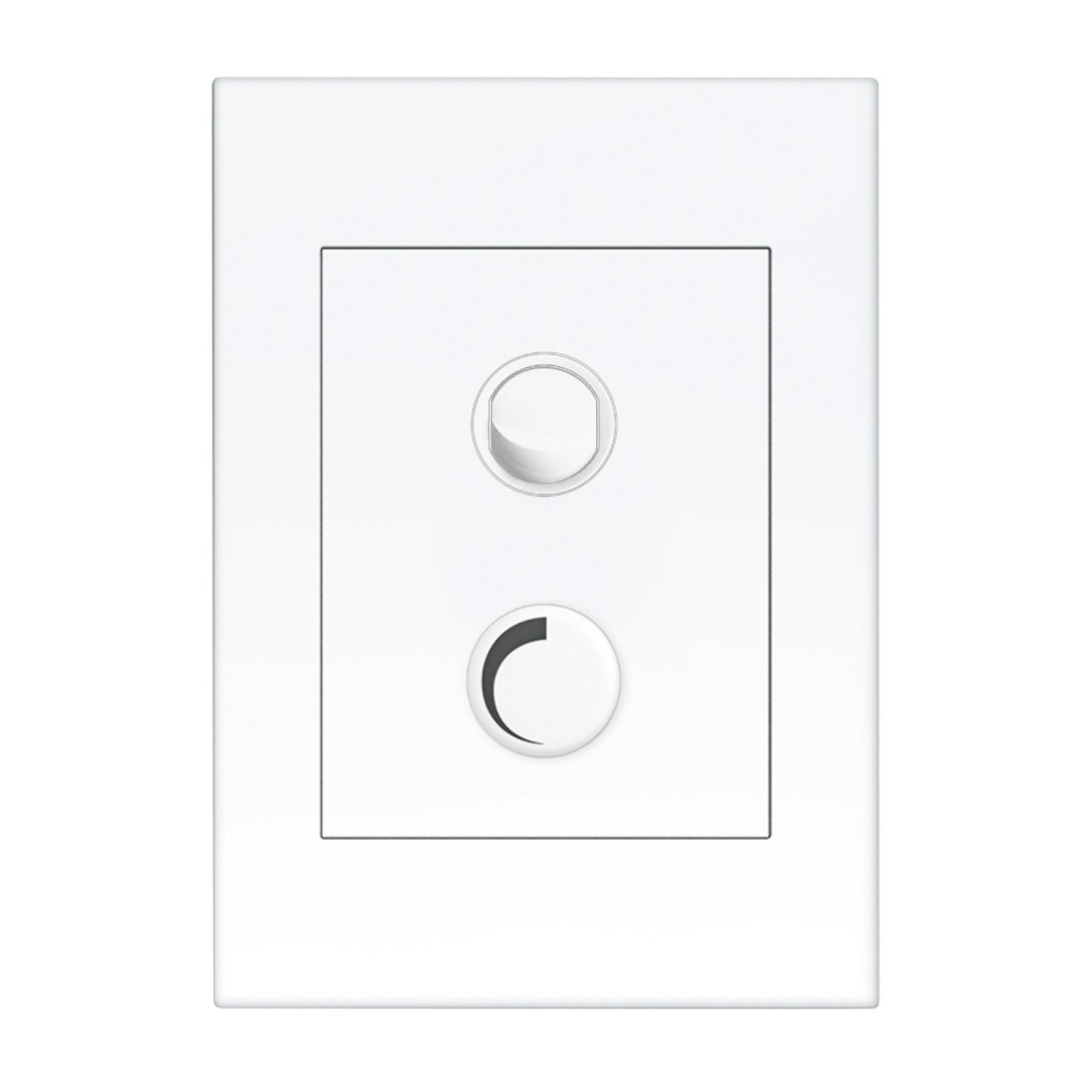 HPM VIVO 250W Trailing Edge Dimmer, White, Vertical Rotary, 1 Gang 240V (EV250TWE)