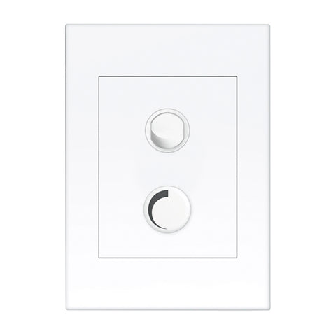 HPM VIVO 250W Trailing Edge Dimmer, White, Vertical Rotary, 1 Gang 240V (EV250TWE)