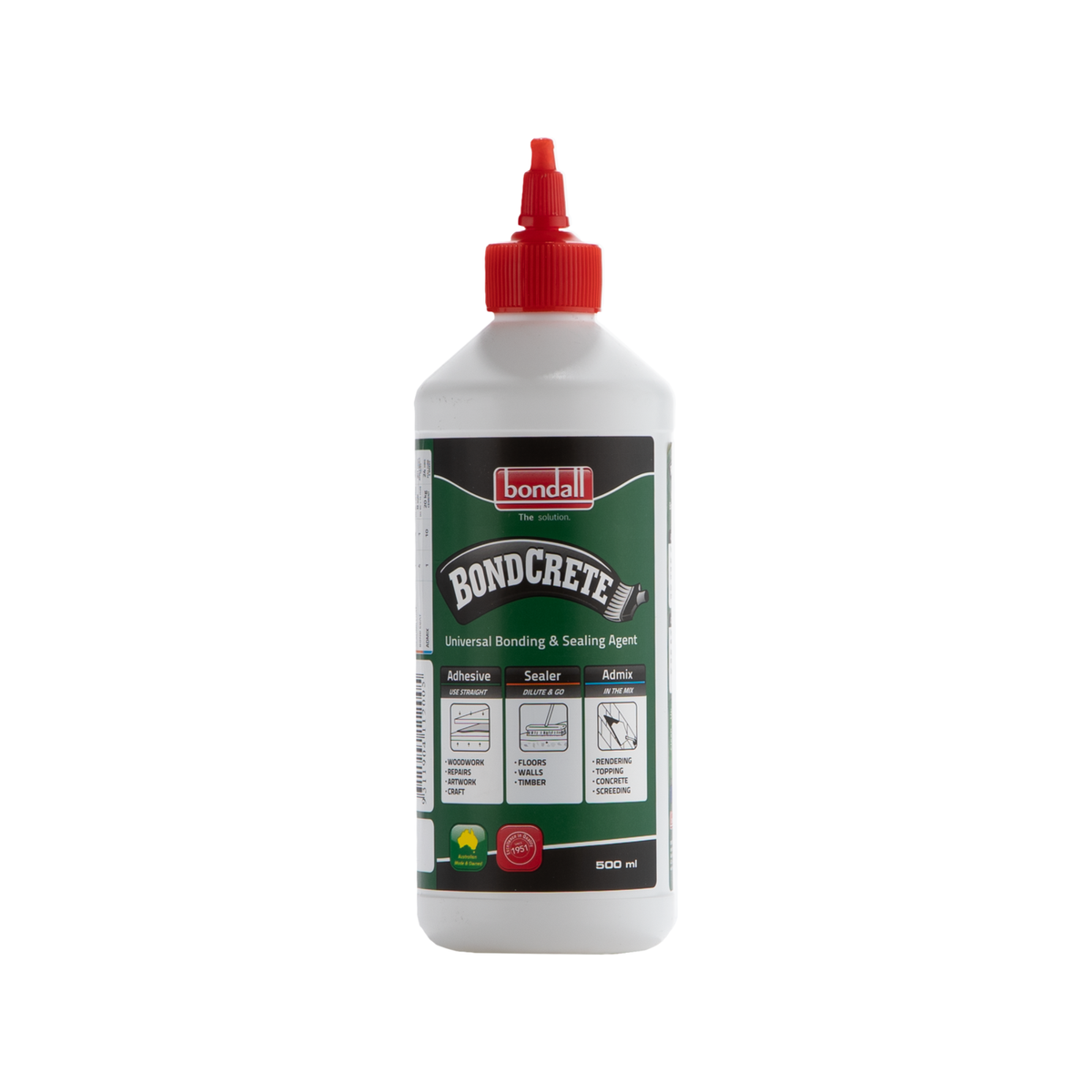 Bondall Bondcrete 500ml Cement Additive - Water-Based - Strong Bonding - SuperSaverAU - view 1