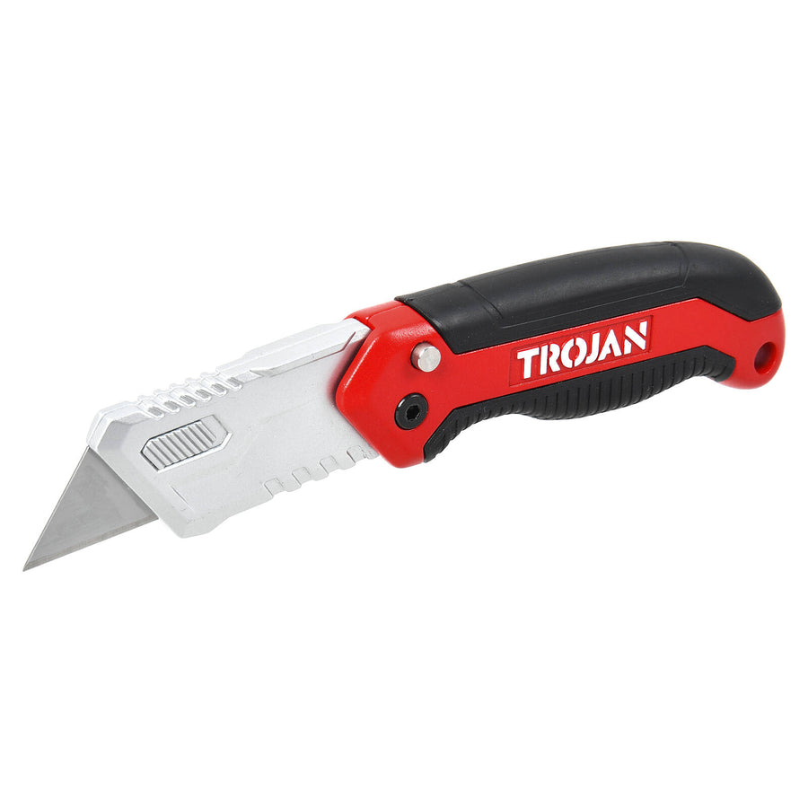 Trojan Folding Utility Knife with Zinc Alloy Body