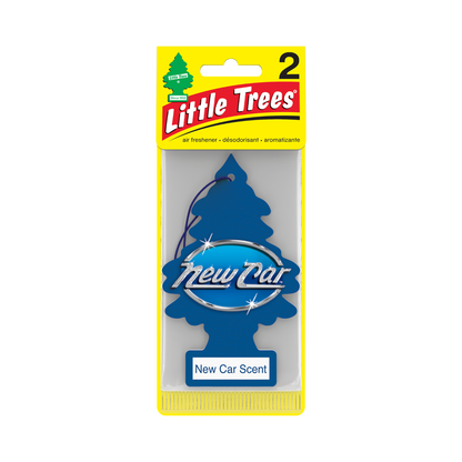 Little Trees New Car Hanging Tree Air Freshener 2 Pack - 70mm x 190mm - Long-Lasting Fragrance