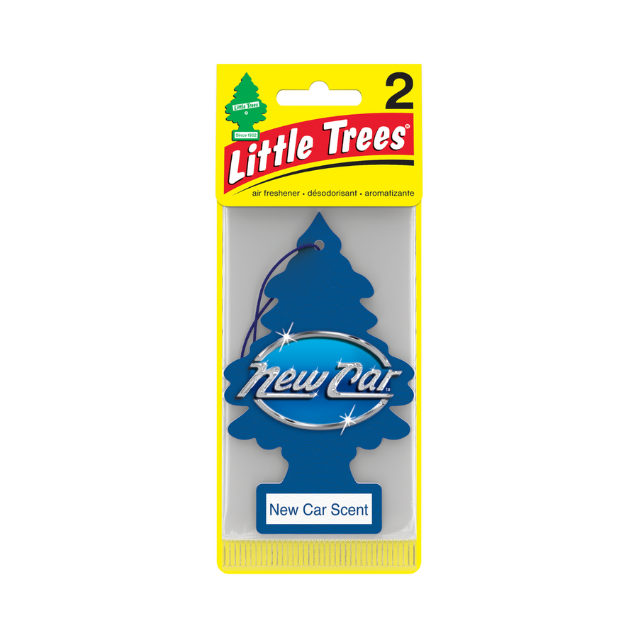 Little Trees New Car Hanging Tree Air Freshener 2 Pack - 70mm x 190mm - Long-Lasting Fragrance - SuperSaverAU - view 1