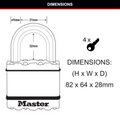 Master Lock 64mm Excell Padlock Laminated Steel Boron-Carbide Shackle