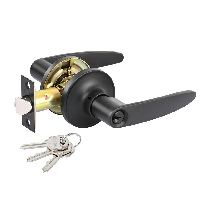 Ikonic Norr Entrance Lever Set Matte Black