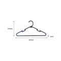 All Set Black Plastic Clothes Hanger 12 Pack - 385mm x 200mm - Anti-Slip Design - SuperSaverAU - view 5