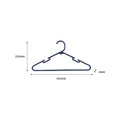 All Set Black Plastic Clothes Hangers - 12 Pack
