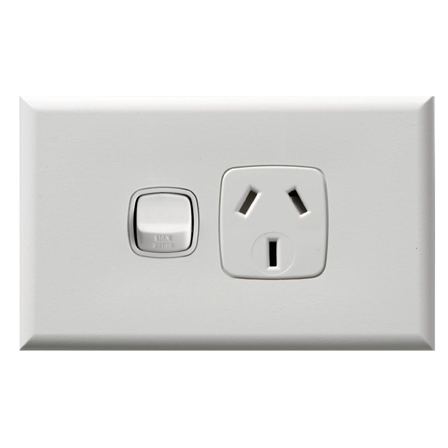 HPM Excel Horizontal Single Powerpoint - 73mm x 117mm - ABS Plastic - Removable Cover - SuperSaverAU - view 1