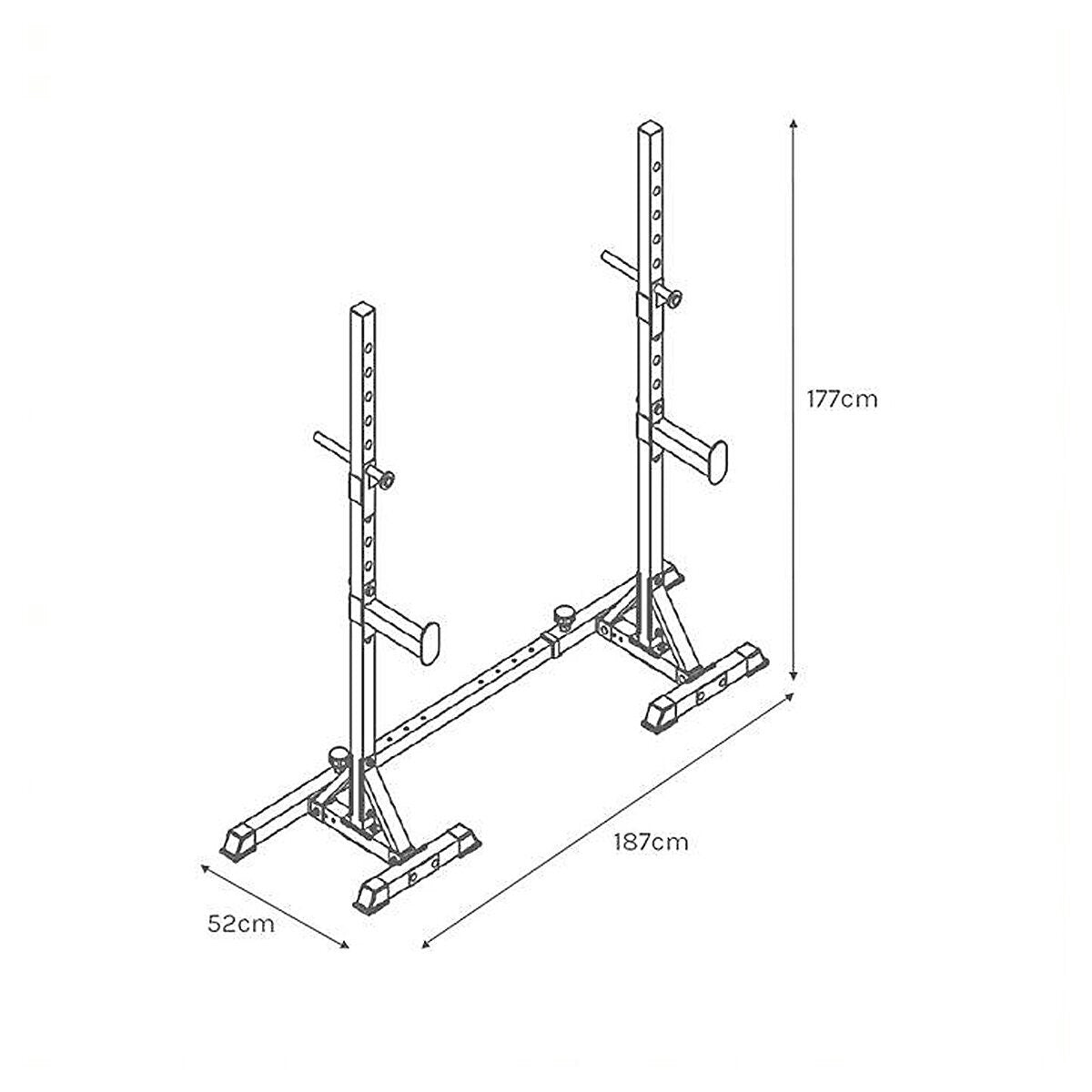 Cortex SR-1 squat rack - supports barbell squats and presses - 180kg maximum supported weight - SQUATRACKSR1