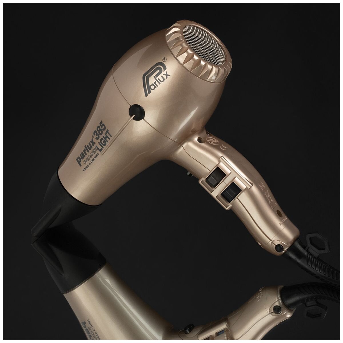 Parlux 385 Powerlight Ceramic and Ionic Hair Dryer 2150W - Gold - Italian Engineering - 150085