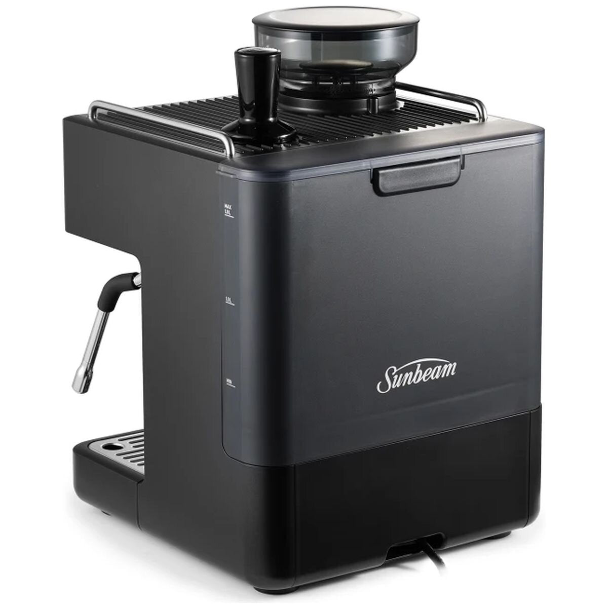 Sunbeam Origins Classic espresso machine 1.5L - Black, built-in burr grinder, auto dosing - EMM5500BK