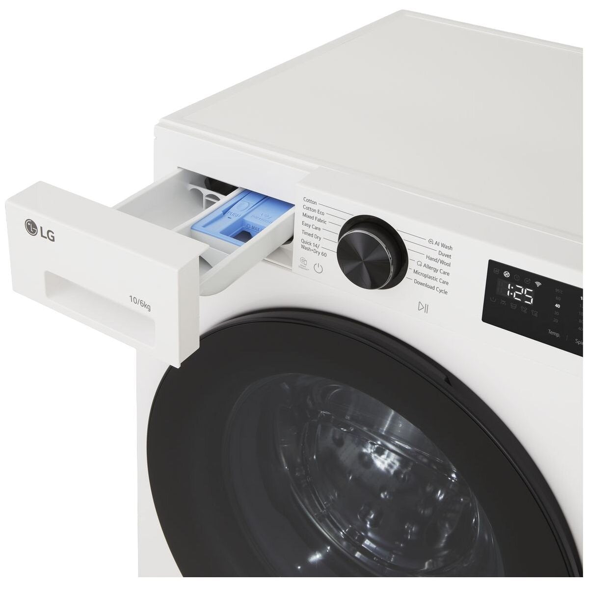 LG 3 Series 10kg/6kg Front Load Washer Dryer Combo - Condenser Drying, ThinQ Control - White - WXC3-1410W