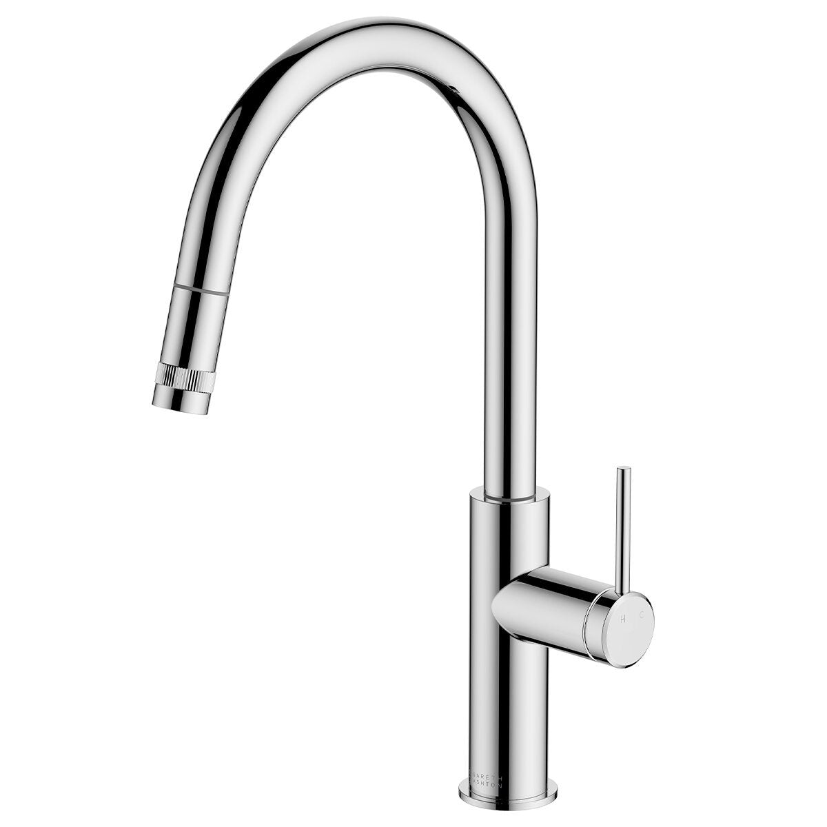 Gareth Ashton Gooseneck Pull Out Kitchen Mixer Tap - Chrome, 5 Star WELS, 500kPa Rated - 6K1