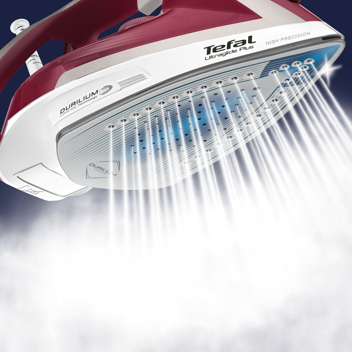 Tefal Iron Ultraglide Anti Calc Plus FV5842 - 2400W - White/Blue - Efficient Steam Iron - SuperSaverAU - view 5