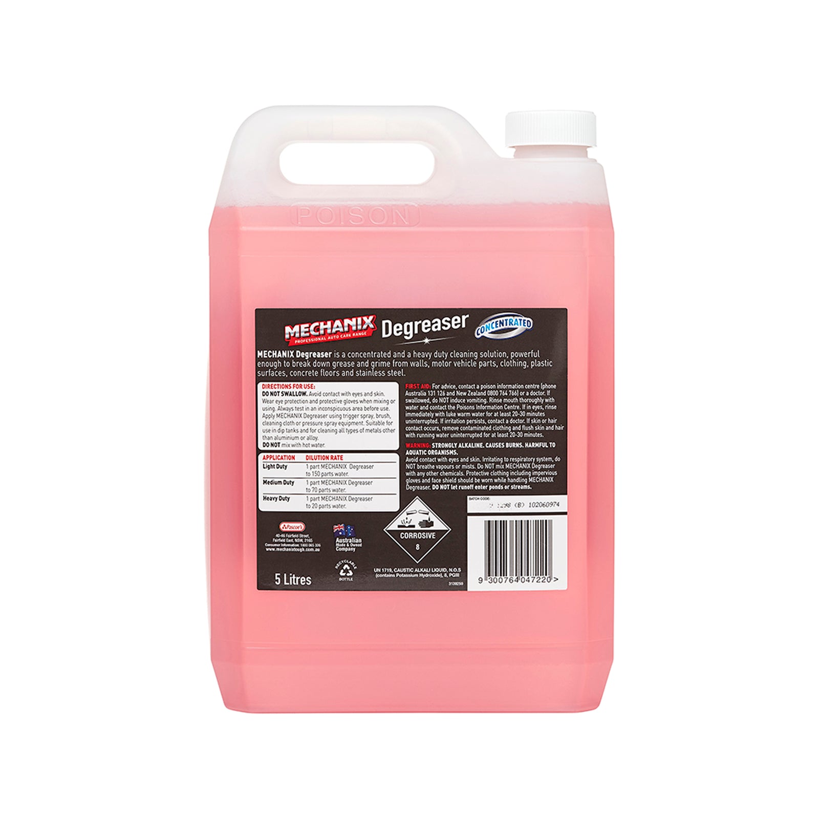 Mechanix Concentrated Degreaser 5L