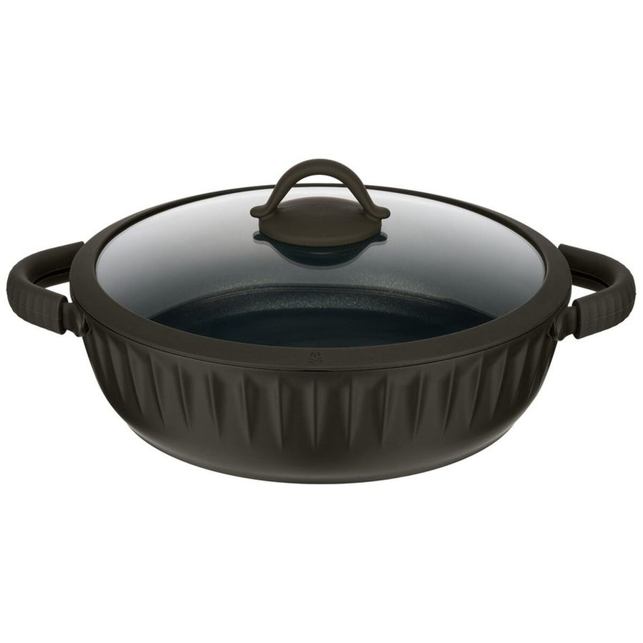 Resto Ascella 28cm Shallow Pot with Lid - 4.2L Capacity, Pfluon Non-Stick, Induction Compatible - RE94006