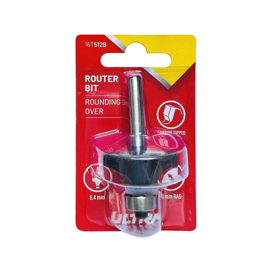 Ultra 6.4 x 10mm Round Over Tungsten Carbide Router Bit