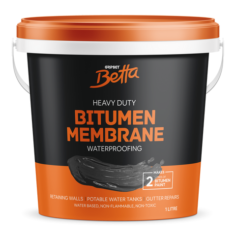 Gripset Betta Waterproofing Membrane 1L Bitumen Rubber Versatile - SuperSaverAU - view 1