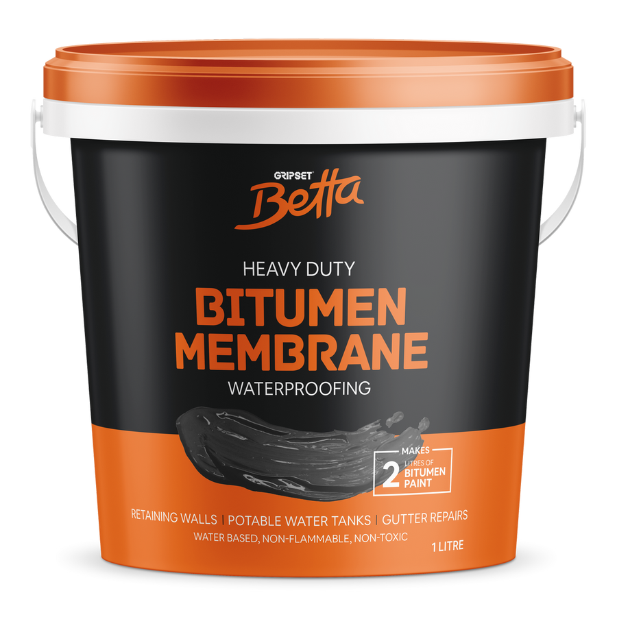 Gripset Betta Waterproofing Membrane 1L Bitumen Rubber Versatile - SuperSaverAU - view 1