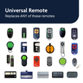 Chamberlain Universal Two Button Key Ring Garage Door Remote MC100AML, Illuminated