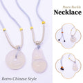 Chalcedony Gourd Pendant Necklace with Adjustable Rope Chain - Gourd Pendant - view 2
