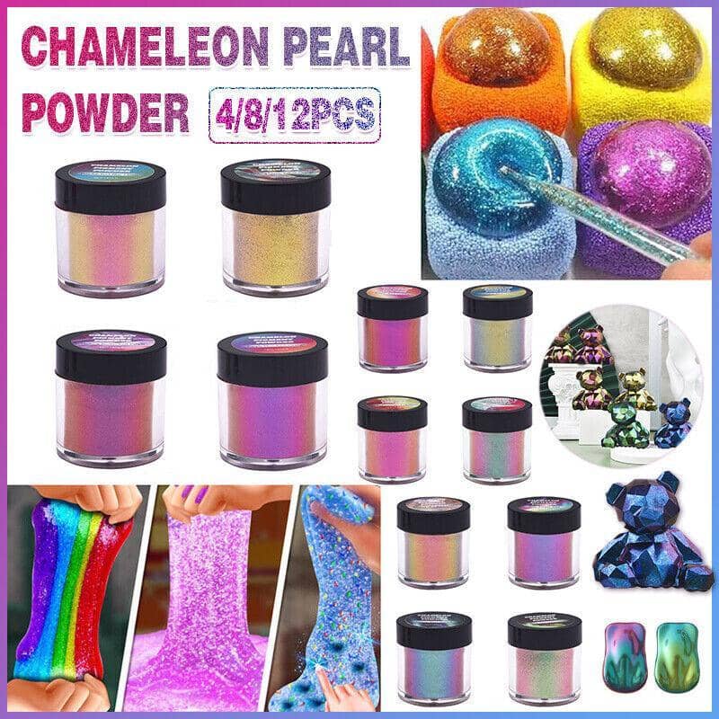 Chameleon Colour Shift Mica Powder Pigment - Pack of 8 Bottles, 8 Colours - view 2