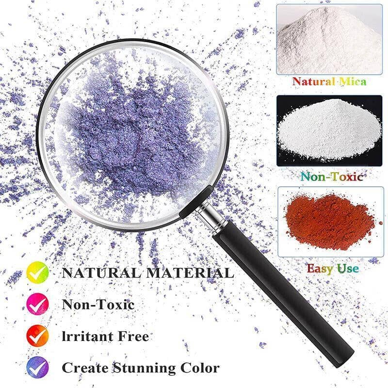 Chameleon Colour Shift Mica Powder Pigment - Pack of 8 Bottles, 8 Colours - view 5