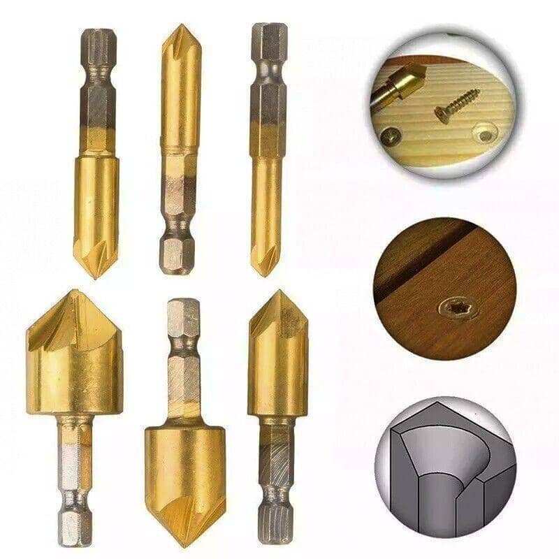 Chamfer Countersink Deburring Drill Bit Set, Pack of 6 with Hex Shank - view 5