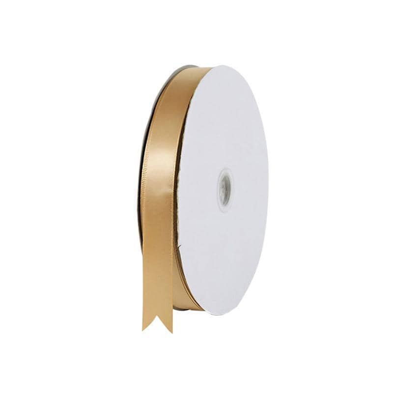 Champagne Gold Satin Ribbon - 2 cm Wide, Pack of 5