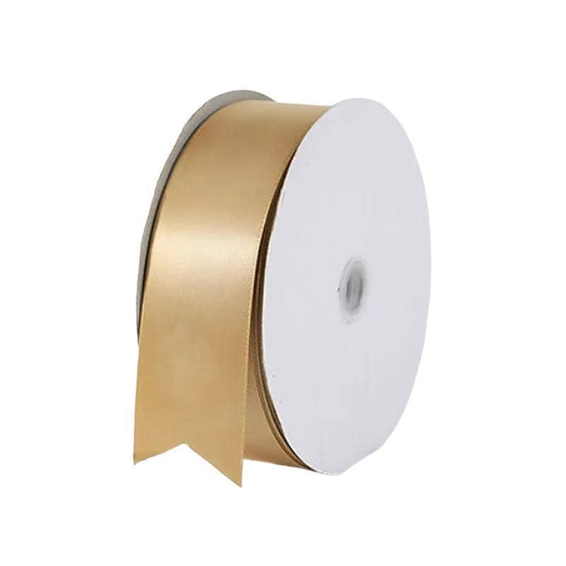 Champagne Gold Satin Ribbon - 5 cm Wide, Pack of 5